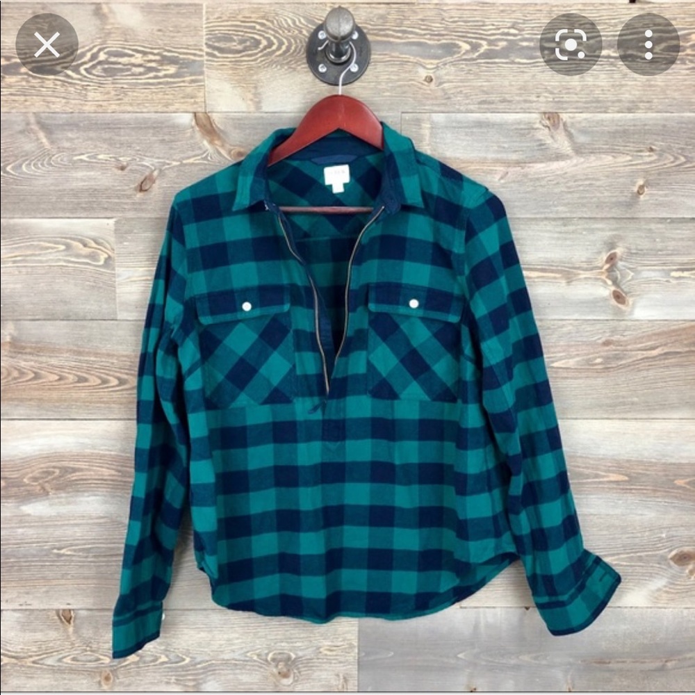 J crew half zip flannel